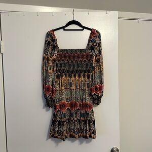 Alice+Olivia Julissa smocked dress size 4